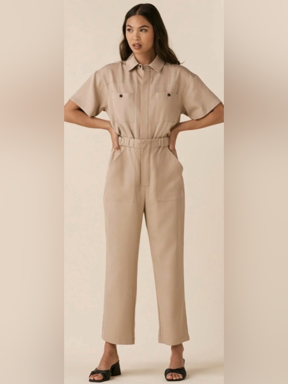 VETTA NWT two-piece utility set in khaki, size S